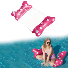Inflatable Hammock, Water Hammock Air Mattress for Adults and Children, Swimming Mattress, Water Bed Mat, Swim Inflatable Head (Red Wine)