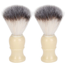 Perie de ras premium pentru barbă cu peri sintetici, exfoliere delicată și bărbierit neted pentru bărbați, design elegant al mânerului, uscare