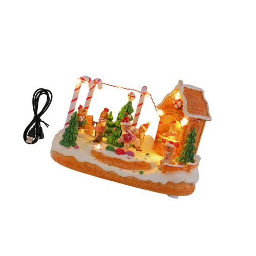 Figurines de collection, décoration de noël, maisons de-B