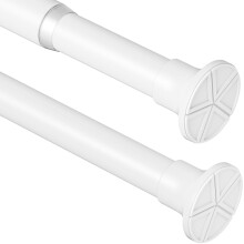 Extendable Shower Rail No Drill Tension Rod For Clothes Telescopic Curtain Rod for Shower Curtain, Kitchen, Closet