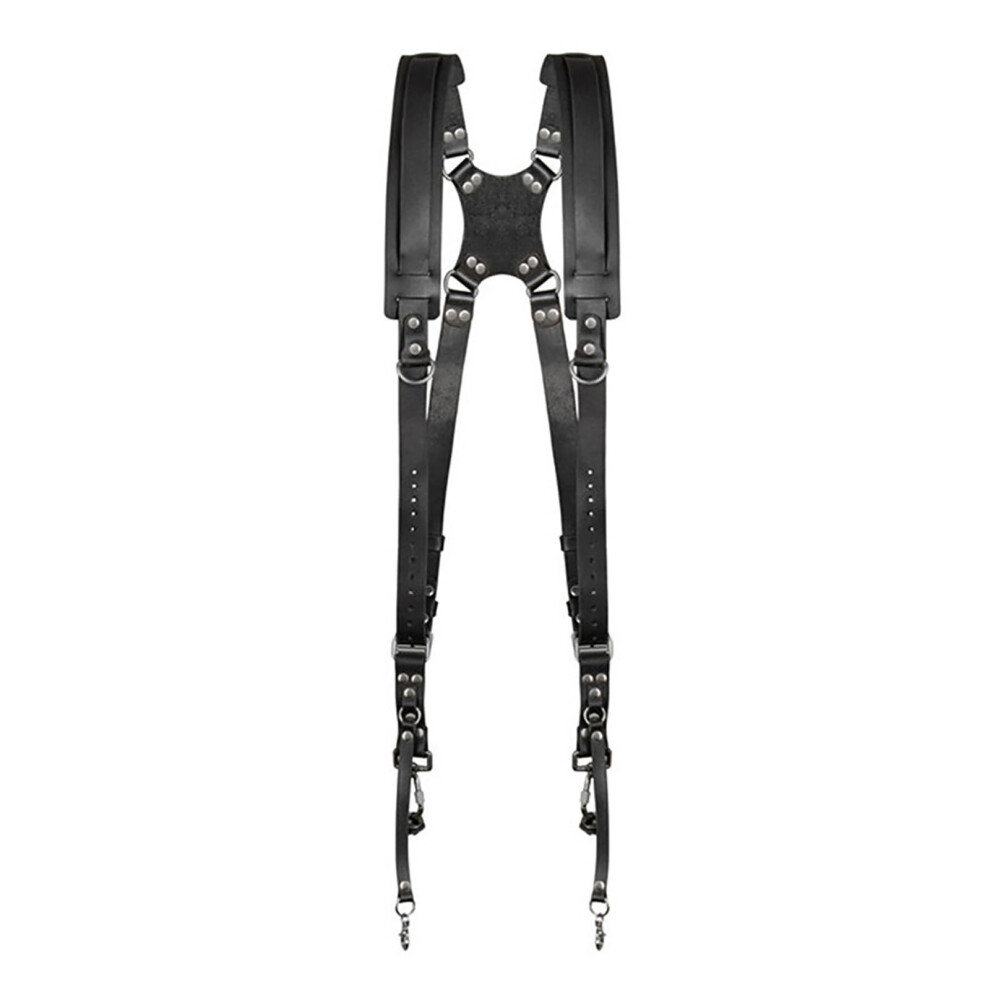 Double Camera Strap For Dslr/Slr, Leather Dual Shoulder Strap For Two Cameras, Photography Accessory. Black 9347817109139