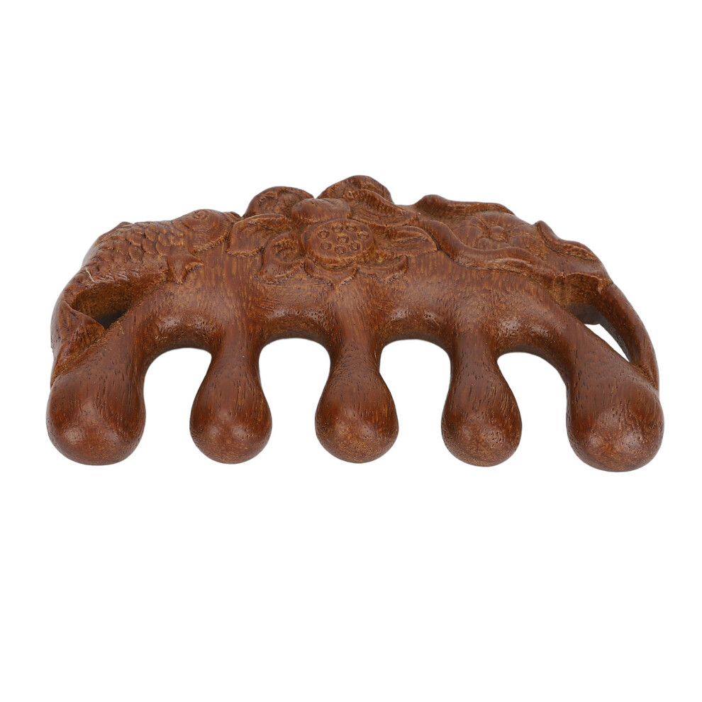 Golden Sandalwood Gua Sha Comb With 20Ml Essential Oil Â Wide Tooth Scalp Massager