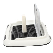 Dog Toilet Pet Dog Toilet Household Puppy Toilet Mesh Toilet for Pets Puppy Training Toilet Indoor Dog Potty Bin Dog Pee Train Toilet Plastic Black