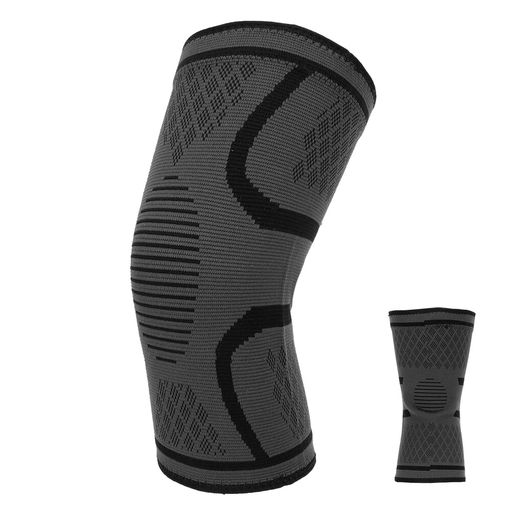 Knee compression sleeve, nylon knee protectors for running, horseback riding, walking, playing, basketball, jogging (L)