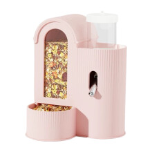 Automatic Pet Food Dispenser And Waterer For Hamster Leak-Pink