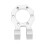 2 pezzi gancio traino RC per crawler 1/10 argento 12