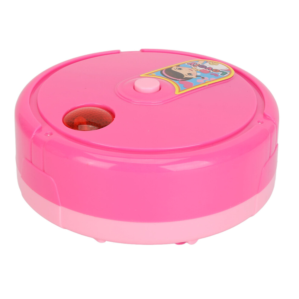Mini Electric Simulation Robot Sweeper for Kids, Pink, ABS, AA Batteries