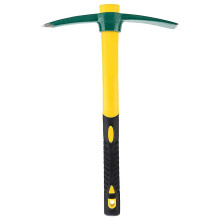 Camping Hoe with HeavyDuty Manganese Steel Head and Fiberglass Handle for Prospecting and Gardening