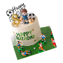 Approximately 10cm Soccer Boy Cake Decoration for-Cake set 2