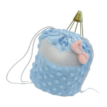 Drawstring Cord Small Pet Carriers Bag Easy to Carry for-Blue