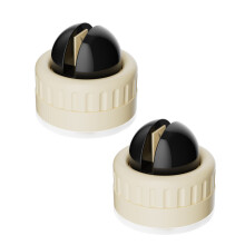 2 Piece Efficient Kitchen Blade Sharpener With Spherical-Black
