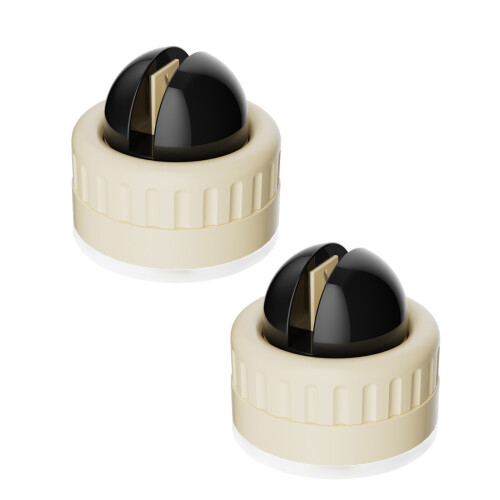 2 Piece Efficient Kitchen Blade Sharpener With Spherical-Black