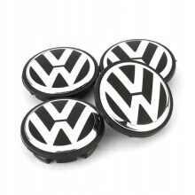 Set van 4 - Volkswagen VW Wielkappen / Wielkapemblemen - Zilver - XF3