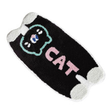 Cartoon Rug with Enhances Grip Thick Flocking Absorbent-kitten