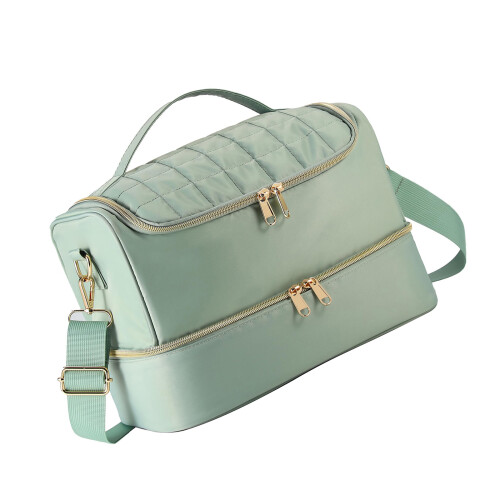 Shockproof Nail Care Storage Case Portable Handles-dark green