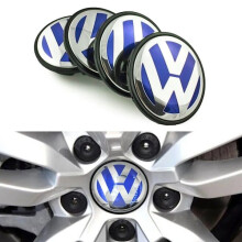 Erä 4 - Enjoliveurs centers de roue Volkswagen VW / Emblèmes de moyeu de roue - Bi 65 mm Bleu 65 mm