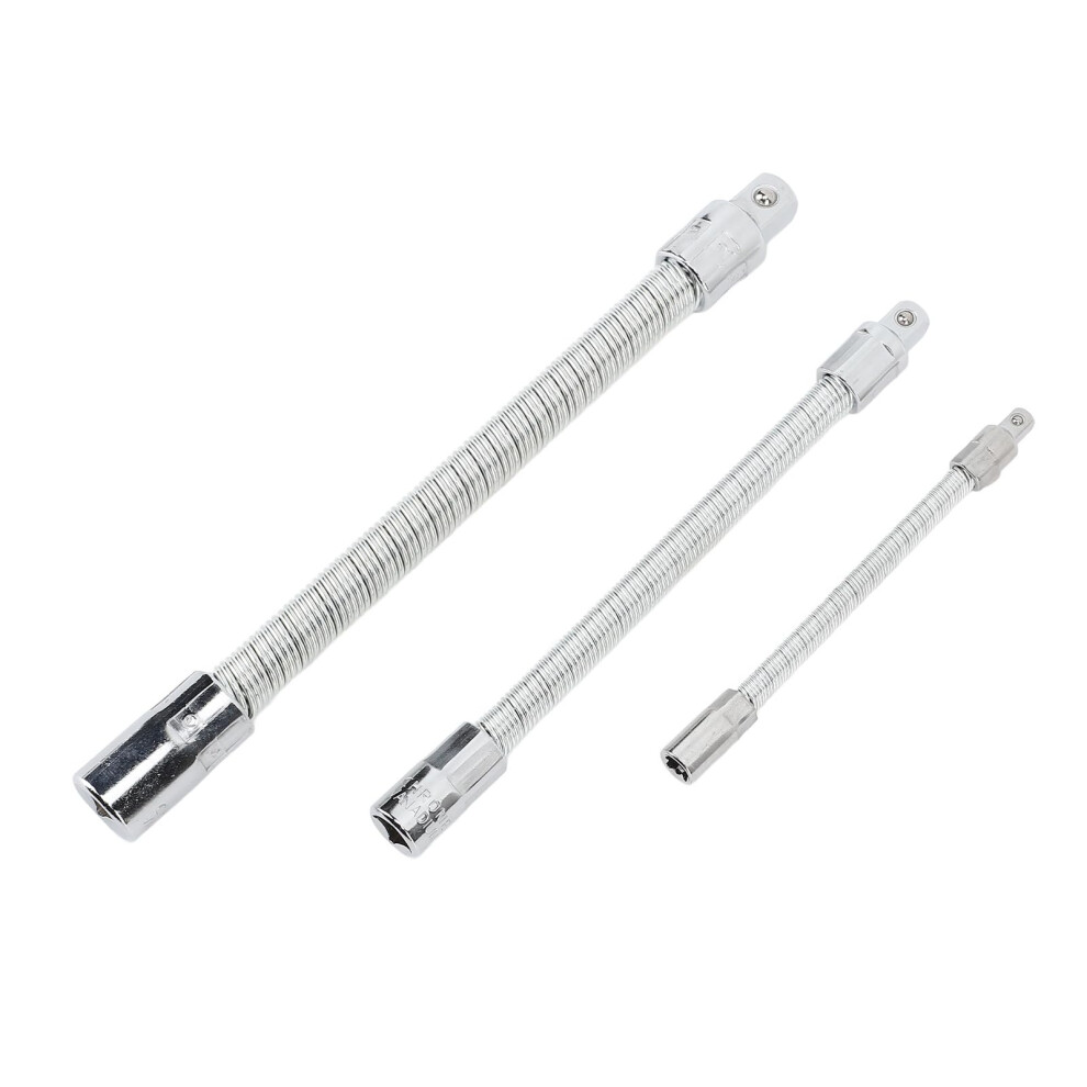 3Pcs Flexible Extension Rod Shaft Set Stainless Steel Bendable Flexible Socket Extension Bar For Tool 9412369279705