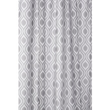 Croydex Grey Medallion Textile Shower Curtain with Hygiene 'N' Clean