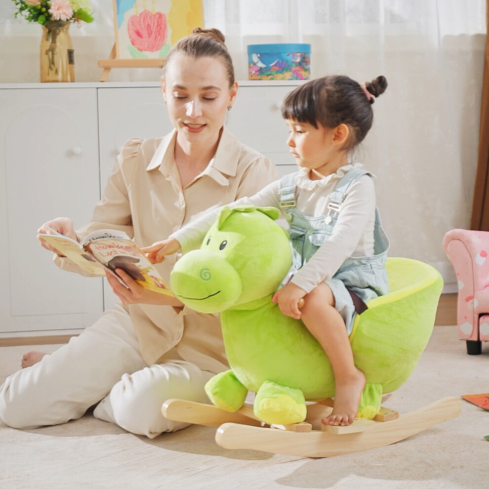 Kids Rocking Horse, Ride-On Toy 32 Songs, Ages 18+ Months Green - Image 7