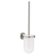 GROHE Essentials Toilet Brush Set German Engineered, Metal In Stainless Steel-Look and with Concealed Fastening 40374DC1