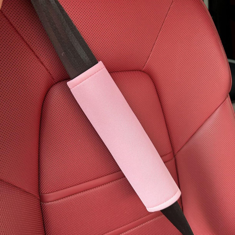 Car Seat Belt Pads 2Piece Set For Ford Transit Custom Typ Fac Fcc 2Door, Ice Silk Shoulder Pads (1 Pair) Pink 9426802367539