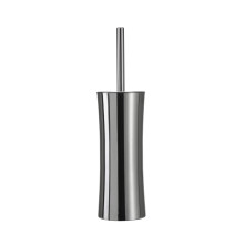 Croydex Toilet Brush With Freestanding Polished Steel Curvy Holder