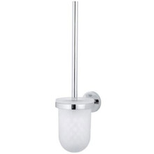 GROHE Essentials - Toilet Brush Set - Material: Glass & Metal - Wall Mounted - Suitable for Screwing (Including Screws and Dowels) or Gluing (Sold