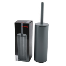 Spirella BATH BRUSH STAINLESS STEEL AKIRA MATT GREY, Metal, 40 x 9.5 x 9.5 cm
