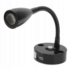 Επιτοίχιο Φωτιστικό 12v Led Alu Περιστρεφόμενο Φωτιστικό USB