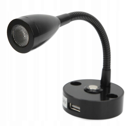 Επιτοίχιο Φωτιστικό 12v Led Alu Περιστρεφόμενο Φωτιστικό USB