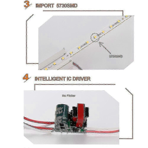 Λάμπα LED T5 με σωλήνα (ζεστό φως) 220v φθορισμού, σωλήνας 9w, 14w, 18w, επιτοίχια λάμπα LED 2