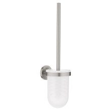 GROHE Start QuickFix Toilet Brush Set (Metal and Glass, Wall Mounted Concealed Fastening, Including Screws and Dowels, Easy to Fit with GROHE