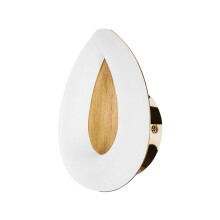 Απλίκα Juno 5w Led 3000k, 450lm, Χρυσό σατινέ/ακρυλικό με πάγο/χρυσό