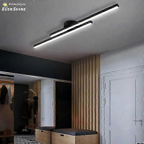 (RC Control, B Style 56CM Μαύρο) Φωτιστικό οροφής LED για σαλόνι, υπνοδωμάτιο, μοντέρνο σπίτι D 1