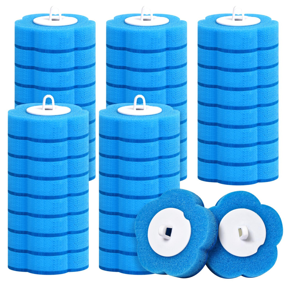 Newthinking Disposable Toilet Brush Head Refills, Disposable Toilet Cleaning System Bathroom Closestool Cleaning Wand Cleaner Pads Replacement Head,