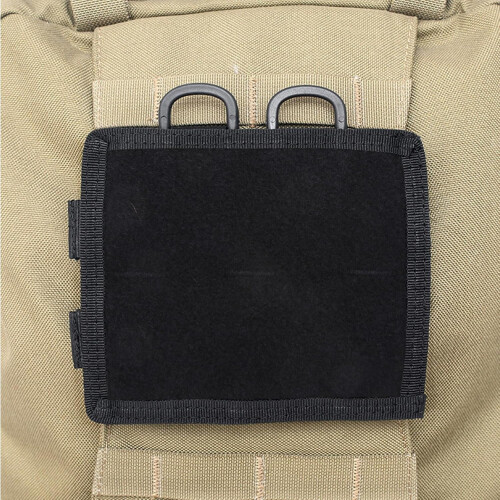 Mesh Attachment Panel For Camping And Hunting, Snaps Strap, D Rings, Hook And Loop, 15.5x13cm, Khaki 2