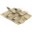 Mesh Attachment Panel For Camping And Hunting, Snaps Strap, D Rings, Hook And Loop, 15.5x13cm, Khaki 2