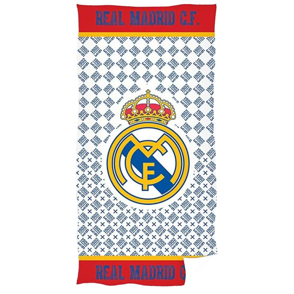 Real Madrid Carbotex Beach Towel, Multi-Colour, 70 X 140 Cm
