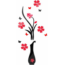 Decorative Flower Wall Art, Reflective Acrylic Pieces Enhance Any Smooth Surface, 3D Effect Elevates Your Space