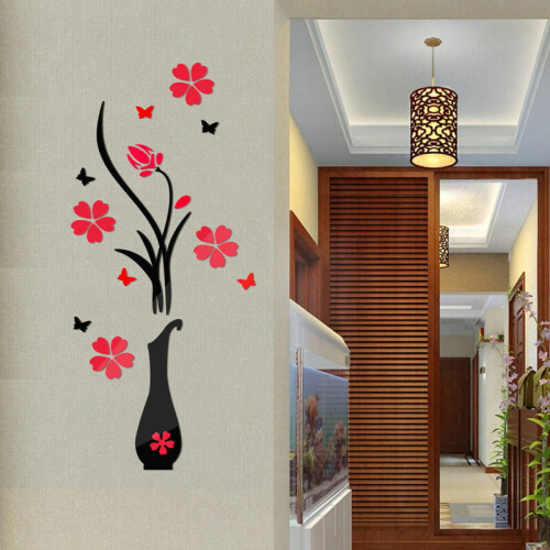 Decorative Flower Wall Art, Reflective Acrylic Pieces Enhance Any Smooth Surface, 3D Effect Elevates Your Space 1