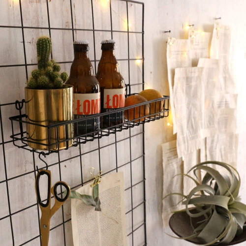 Stylish Multi-function Wall Storage, Durable Material Basket For Wire Wall Grid Panel, Enhancing Efficient Space Use In Your Home 2