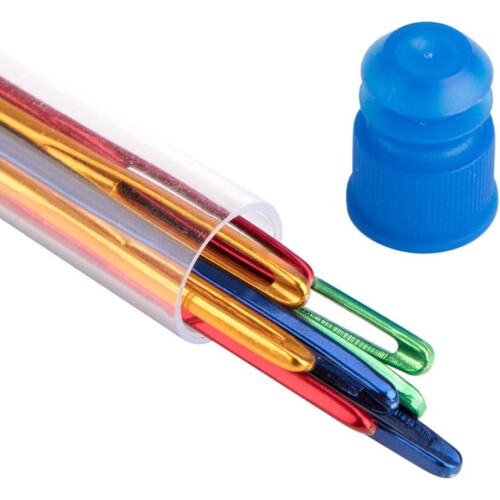 Jumbo Bent Darning Needles, Multi-Purpose Craft Tools For Creative Projects, Aluminum Tapestry Needle Set With Assorted Color Options, Easy Thread 2