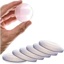 Protetor de parede com batente de porta, autoadesivo, transparente, com gel reutilizável para redução de ruído em maçanetas, armários e muito