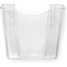 Veelzijdige plastic organizer voor op het aanrecht, transparante displaystandaard voor A4-documenten, geschikt voor wandmontage en verticale