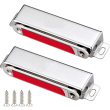 Easy to DIY Install Magnetic Closure for Cabinets, Magnetic Door Catch with Stainless Steel Housing and Strong Magnetic Force, Cabinet Door Magnetic