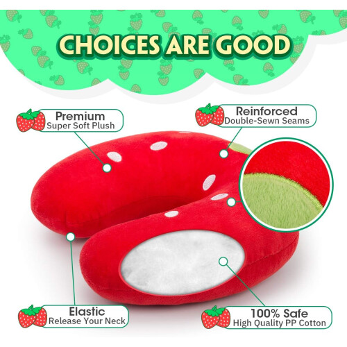 Machine Washable Travel Pillow for Kids, Ergonomically Designed for Cervical Support 1