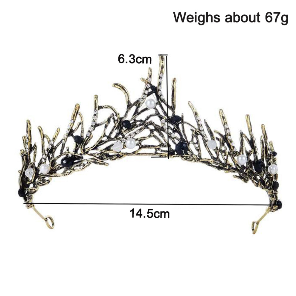 Unisex Glamorous Rhinestone Crown, Crystal Tiaras For Bridal Hair Accessories, Gothic Crown For Halloween Costume, Birthday Gift, Special Event Headdress,