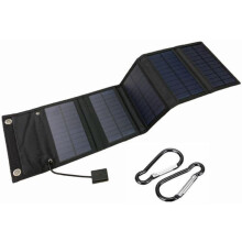 Kit de panel solar plegable, impermeable y ligero, con células de silicio monocristalino y opciones de carga versátiles, ideal para viajes sin