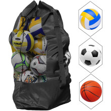 Převratné, odolné tašky se stahovací šňůrkou na basketbal, volejbal, extra velká sportovní taška na míče, odolná síťovaná