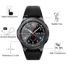 Ochraniacz ze stali nierdzewnej do Samsunga Gear S3, solidna ochrona z montażem bez pęcherzyków powietrza, precyzyjne cięcie laserowe